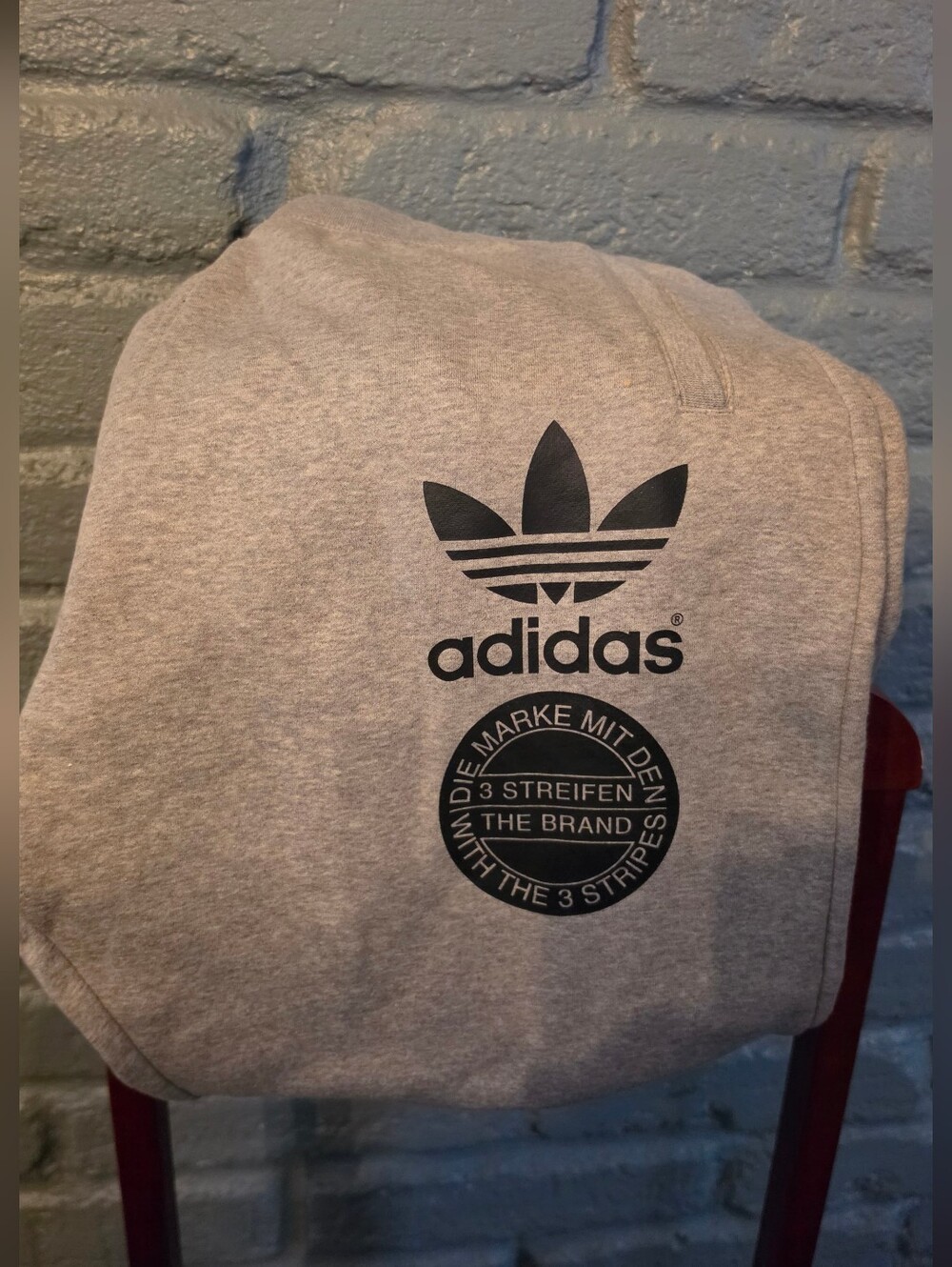 Adidas Trefoil Logo Gray Sweatpants Vintage